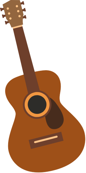 フォークギターのイラスト